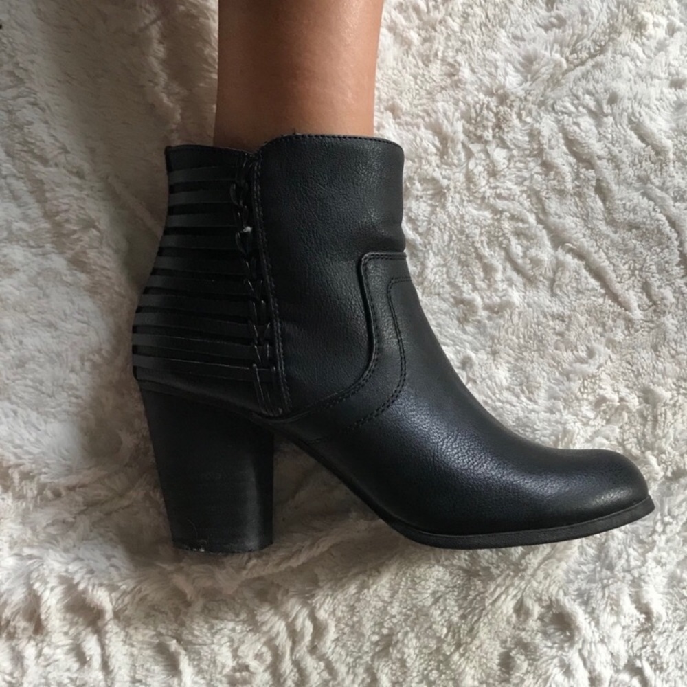 Madden Girl Black Heeled Booties